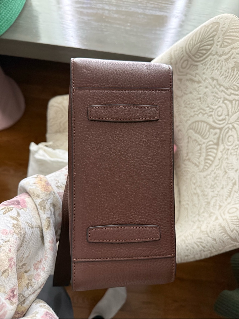 The Horse Clementine Shoulder Bag in Coffee Pebbled Leather - Picture 13 of 13